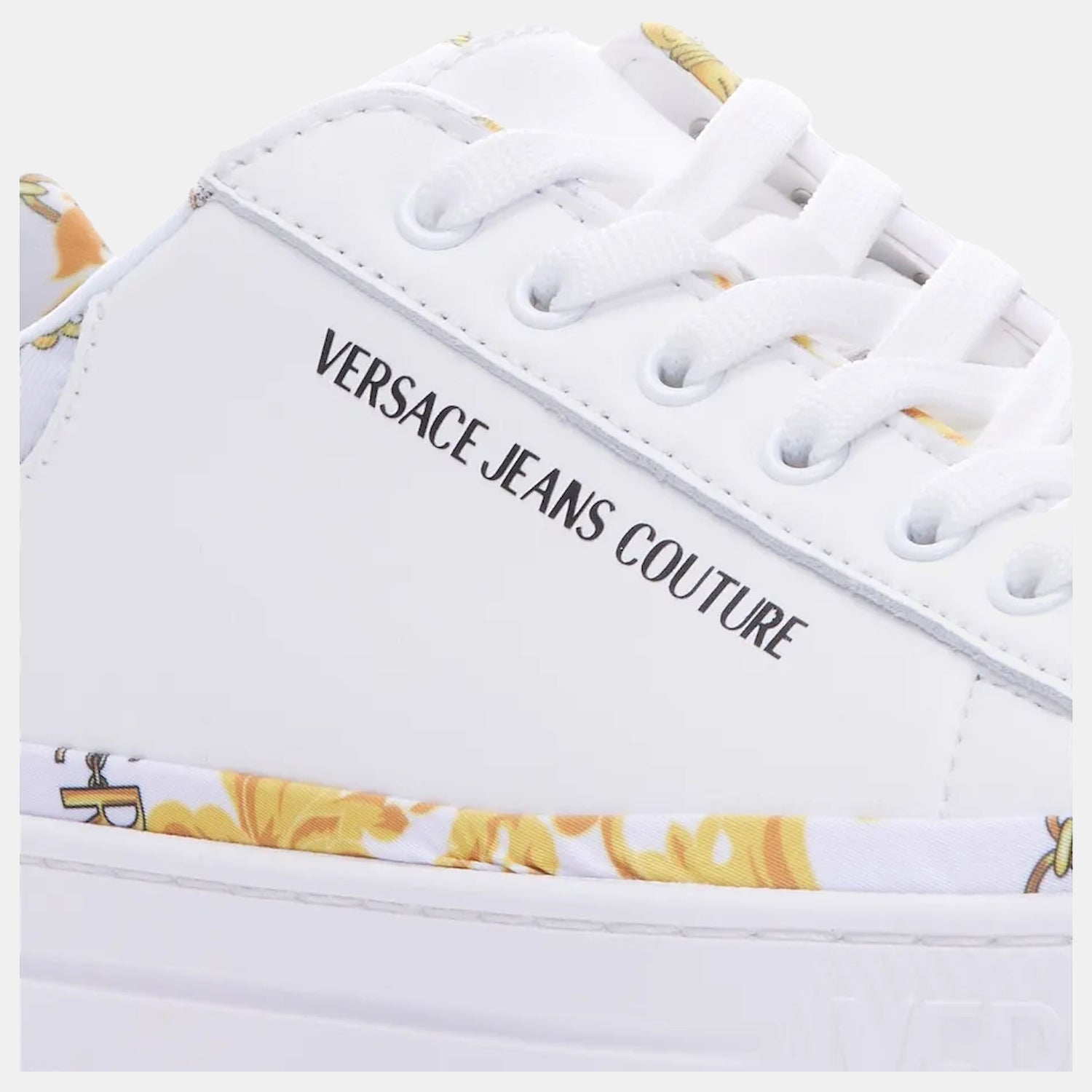 Versace Sapatilhas Sneakers Shoes 75va3sk5 Whi Gold Branco Dourado_shot3