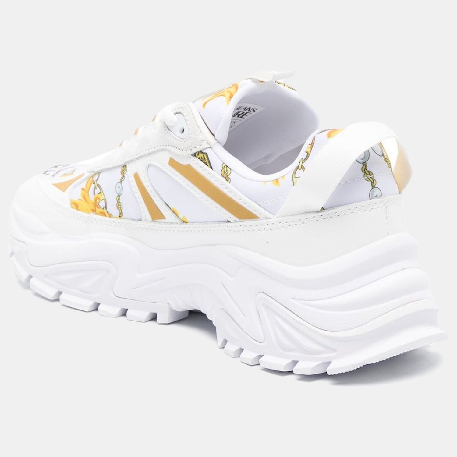 Versace Sapatilhas Sneakers Shoes 75va3svg Whi Gold Branco Dourado_shot1