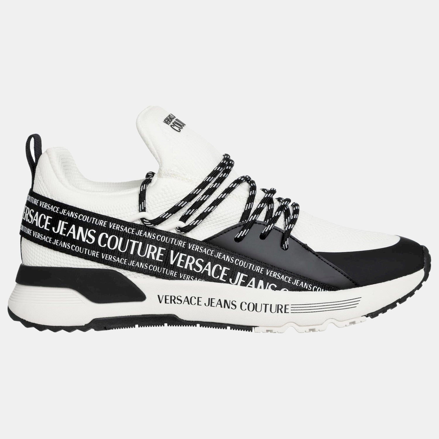 Versace Sapatilhas Sneakers Shoes 75ya3sa3 White Blk Branco Preto_shot2