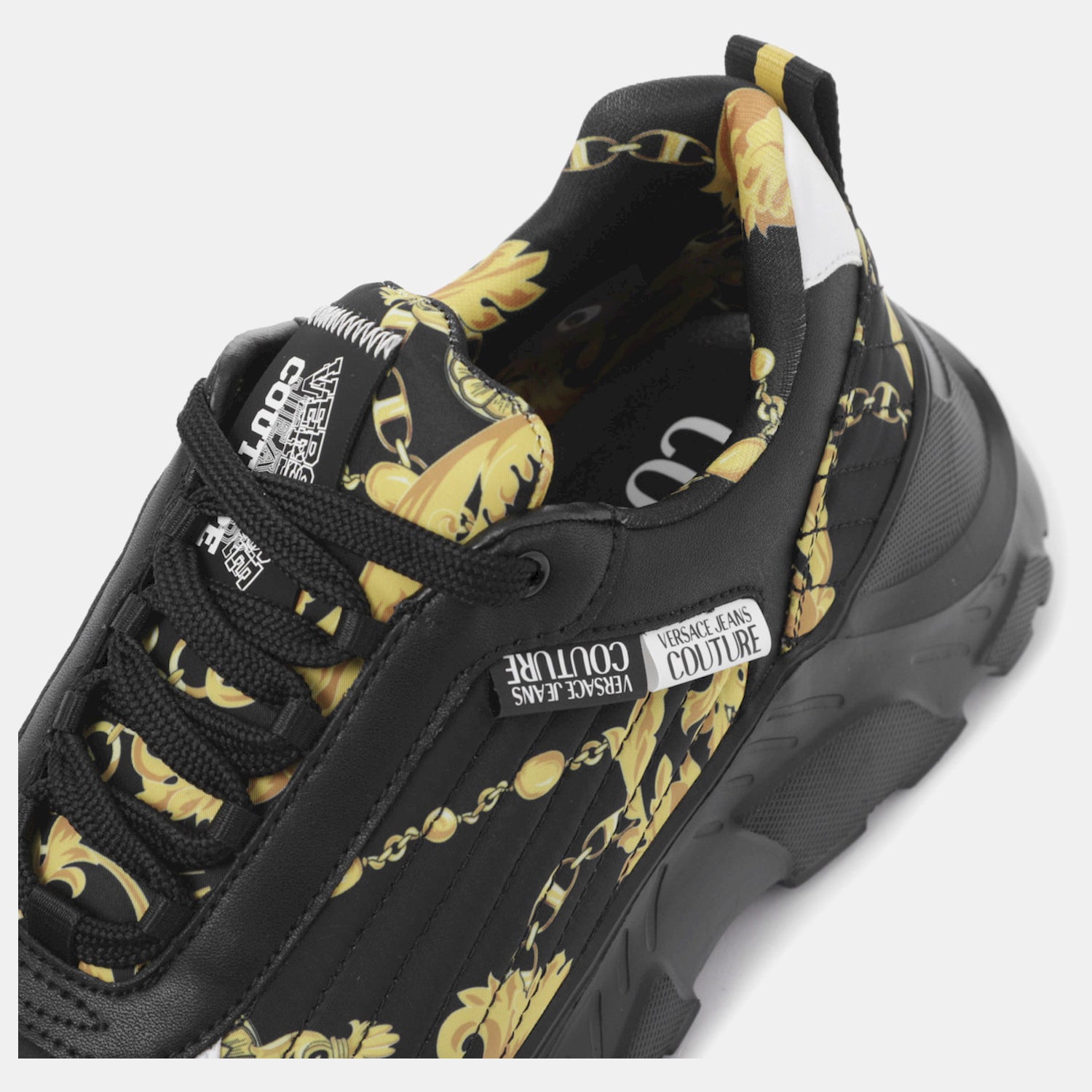Versace Sapatilhas Sneakers Shoes 75ya3sc7 Blk Gold Preto Ouro_shot1