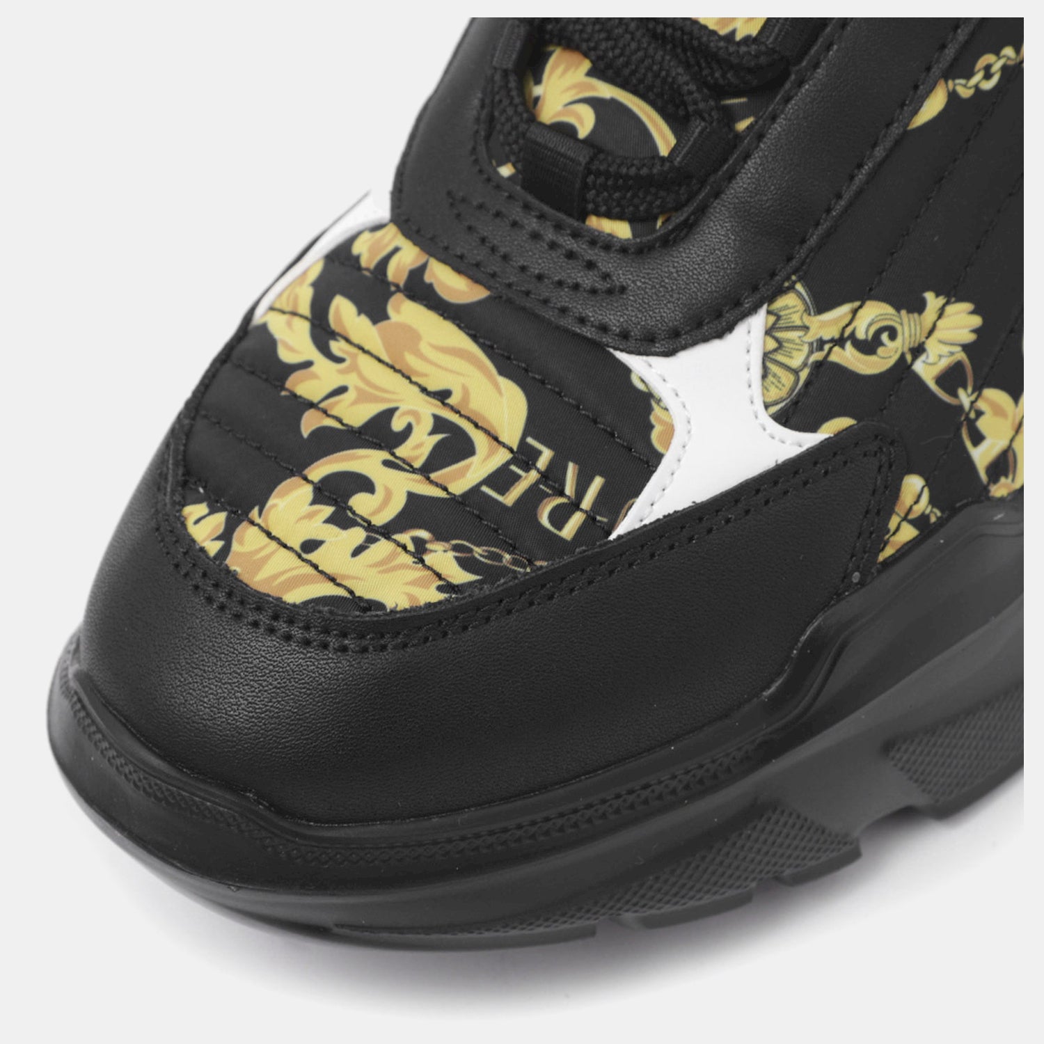 Versace Sapatilhas Sneakers Shoes 75ya3sc7 Blk Gold Preto Ouro_shot3