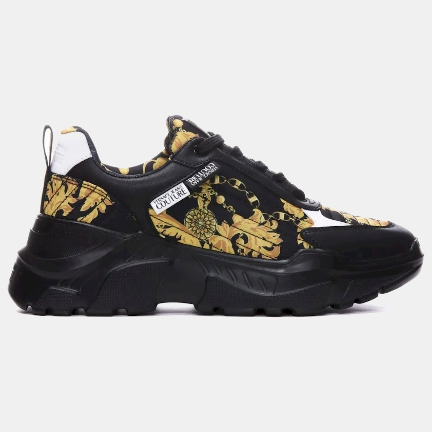 Versace Sapatilhas Sneakers Shoes 75ya3sc7 Blk Gold Preto Ouro_shot4