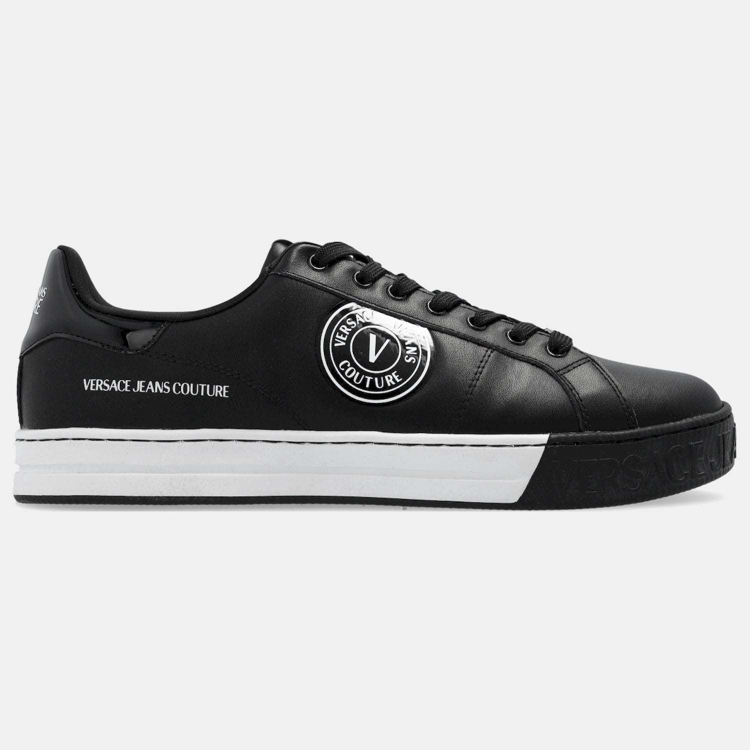Versace Sapatilhas Sneakers Shoes 75ya3sk1 Blk White Preto Branco_shot1