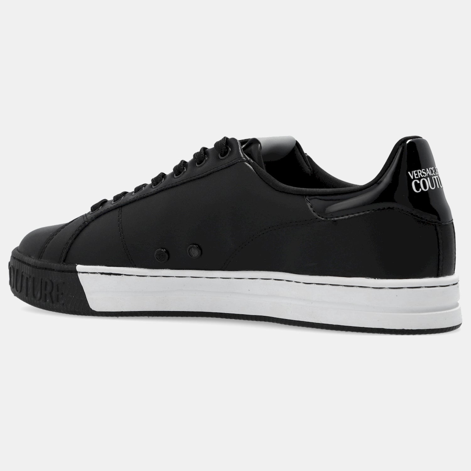 Versace Sapatilhas Sneakers Shoes 75ya3sk1 Blk White Preto Branco_shot3