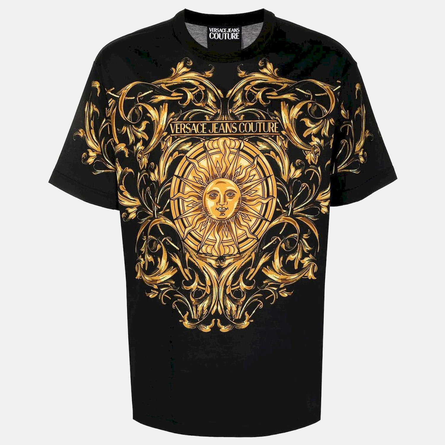 Versace T Shirt 72gah6rb Blk Yellow Preto Amarelo_shot2