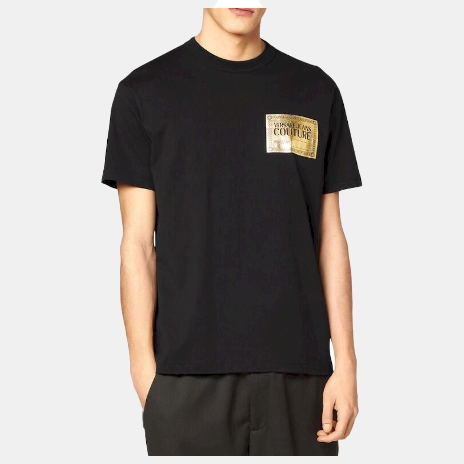 Versace T Shirt 73gahg06 Blk Gold Preto Ouro_shot3