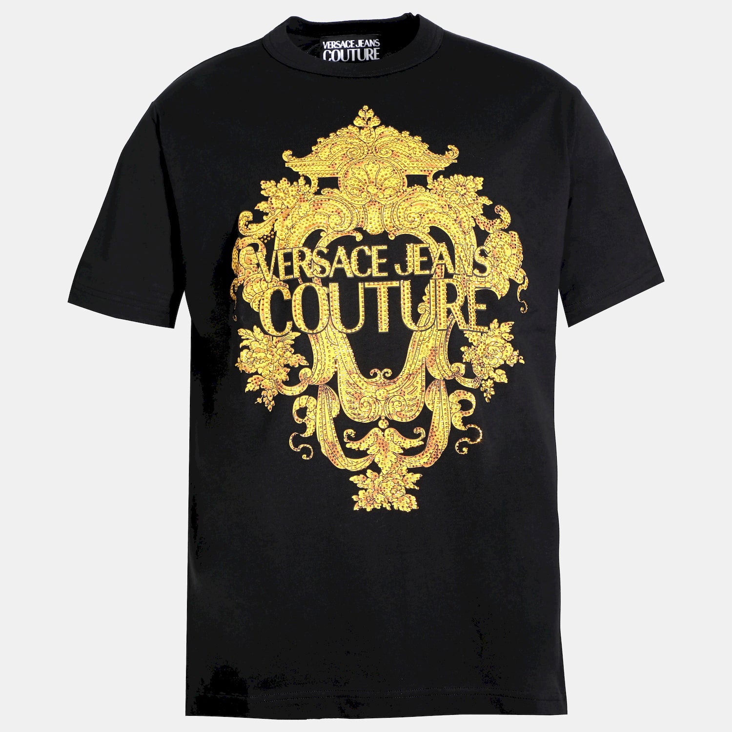 Versace T Shirt 73gahp02 Blk Gold Preto Ouro_shot1