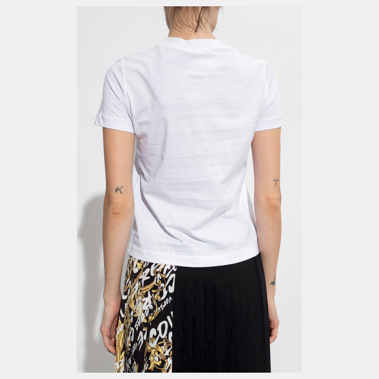 Versace T Shirt 73haht01 Whi Gold Branco Dourado_shot2