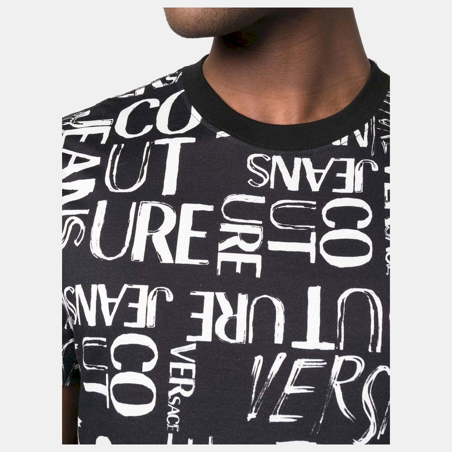 Versace T Shirt 74gah6s2 Black Preto_shot4