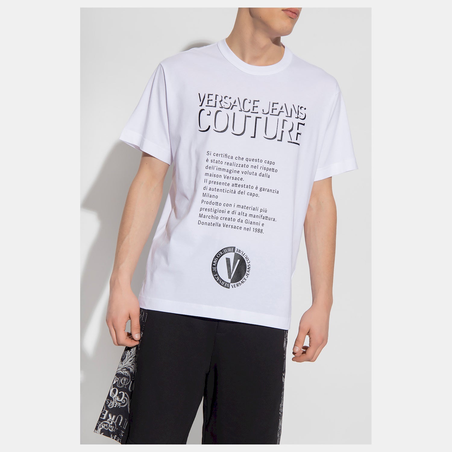 Versace T Shirt 74gahy04 White Branco_shot2