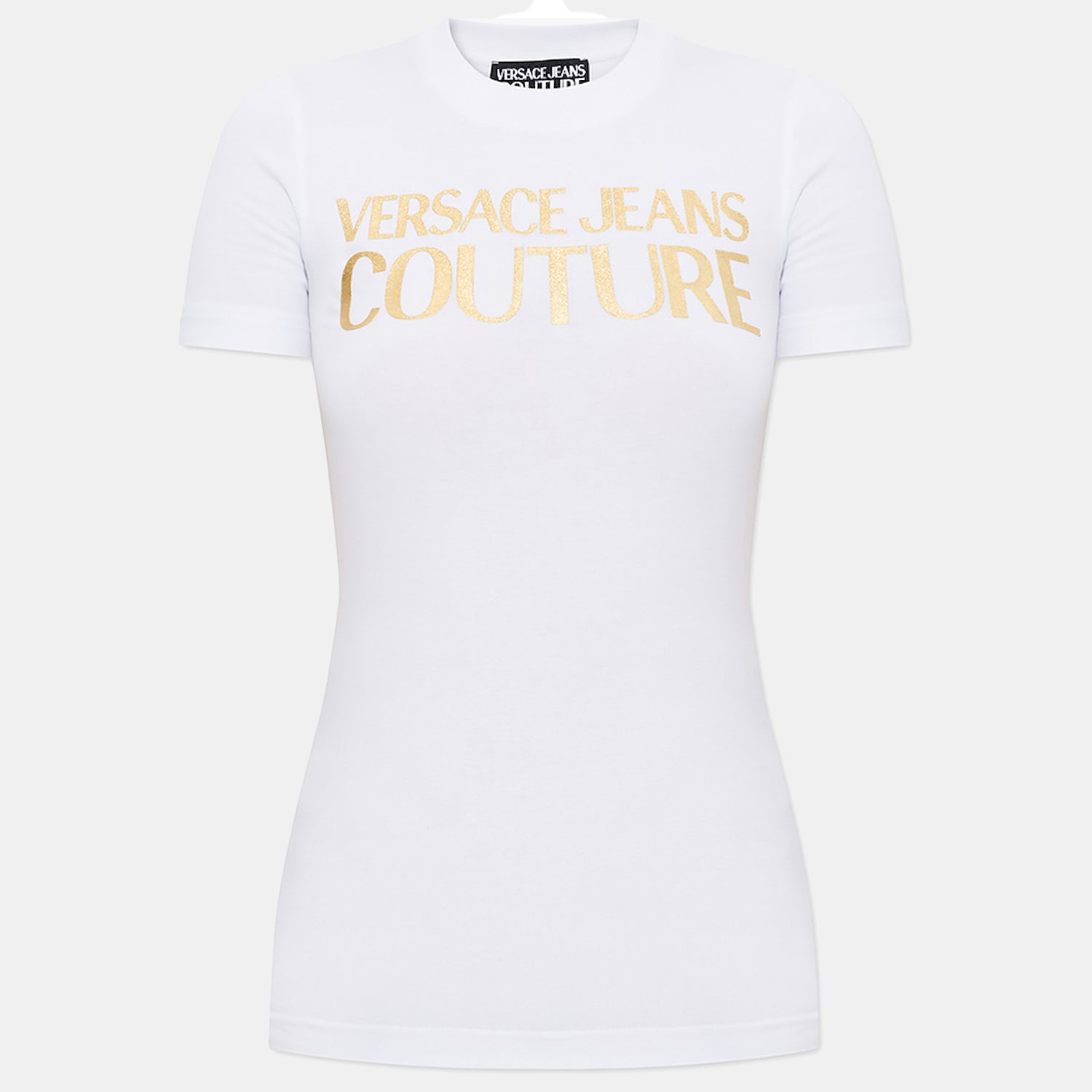 Versace T Shirt 74haht01 Whi Gold Branco Dourado_shot1