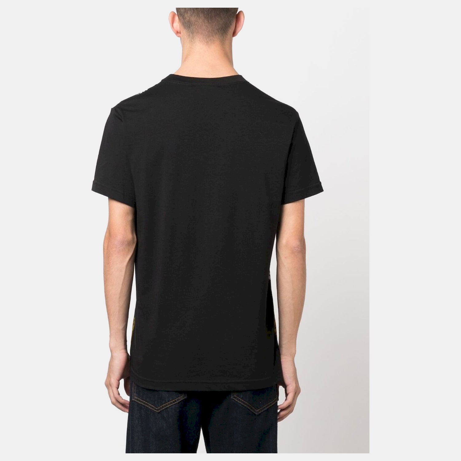 Versace T Shirt 75gah6sg Blk White Preto Branco_shot1