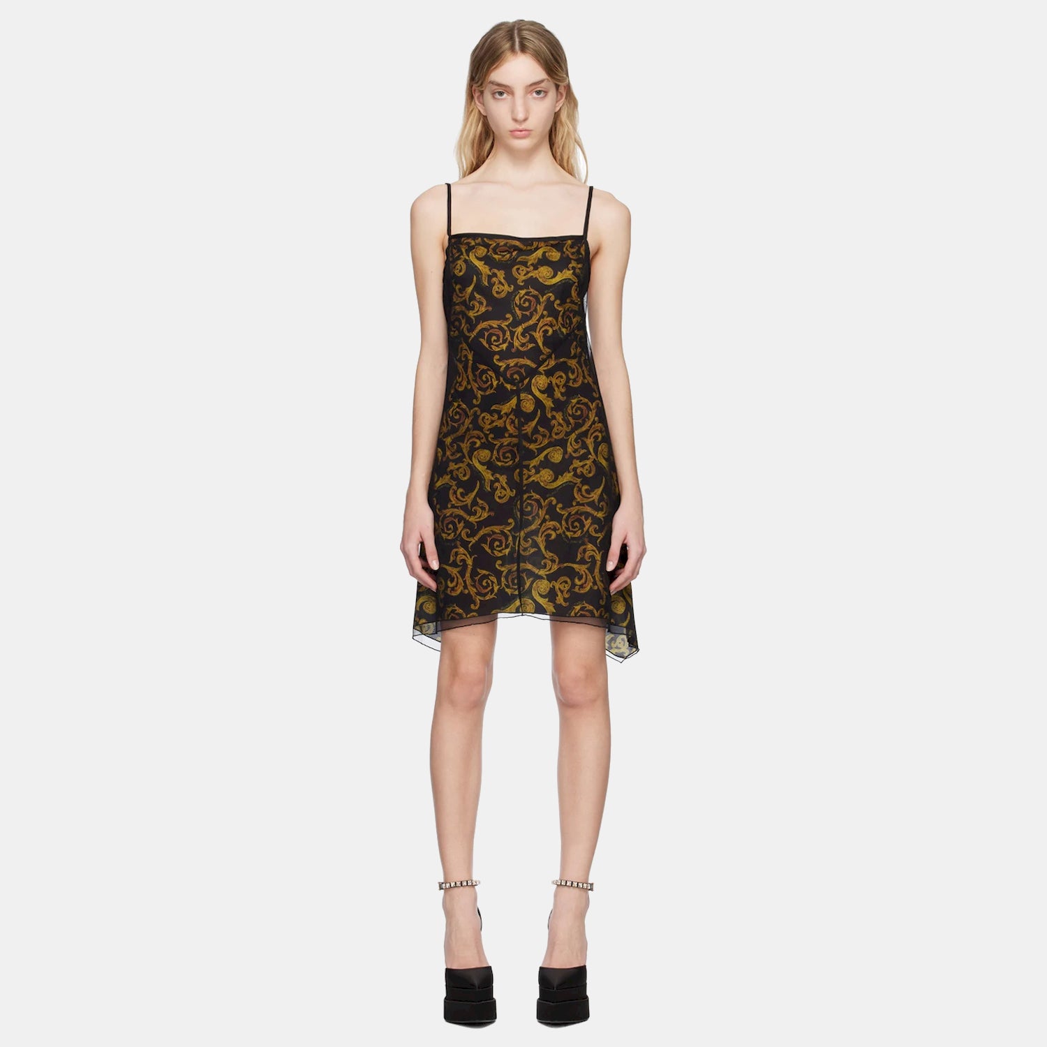Versace Vestido  Dress 74hao903 Blk Gold Preto Ouro_shot1