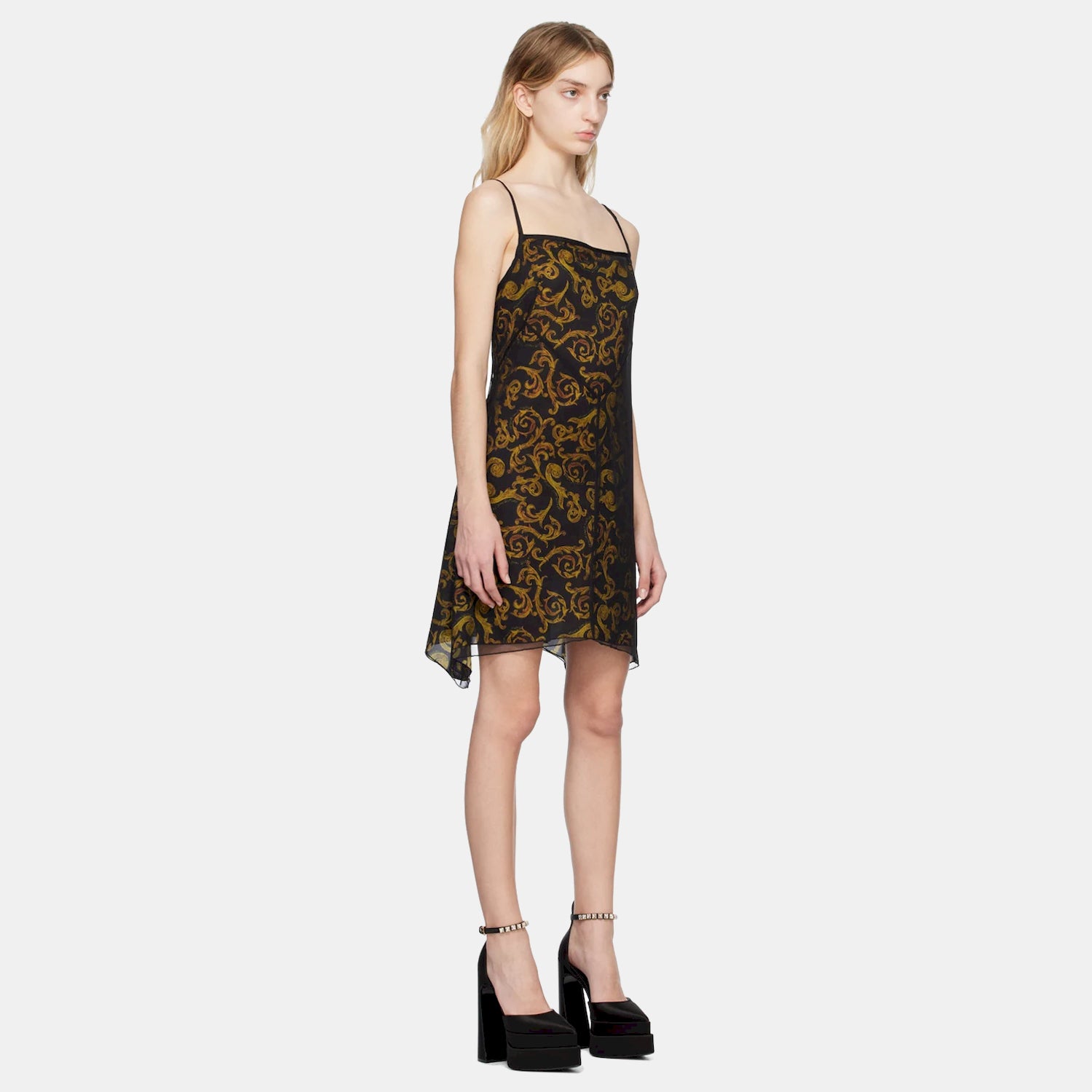 Versace Vestido  Dress 74hao903 Blk Gold Preto Ouro_shot2