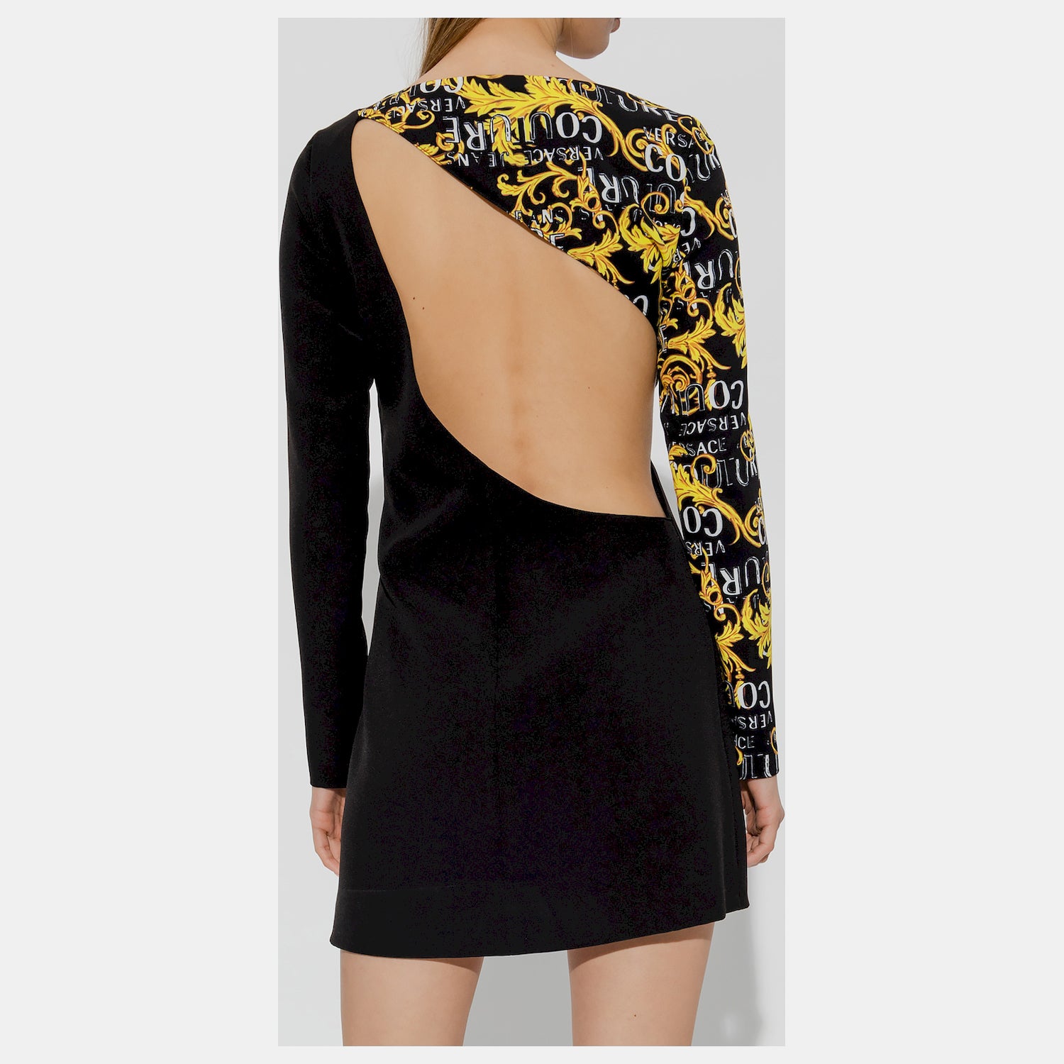 Versace Vestido Dress 74hao910 Blk Gold Preto Ouro_shot3