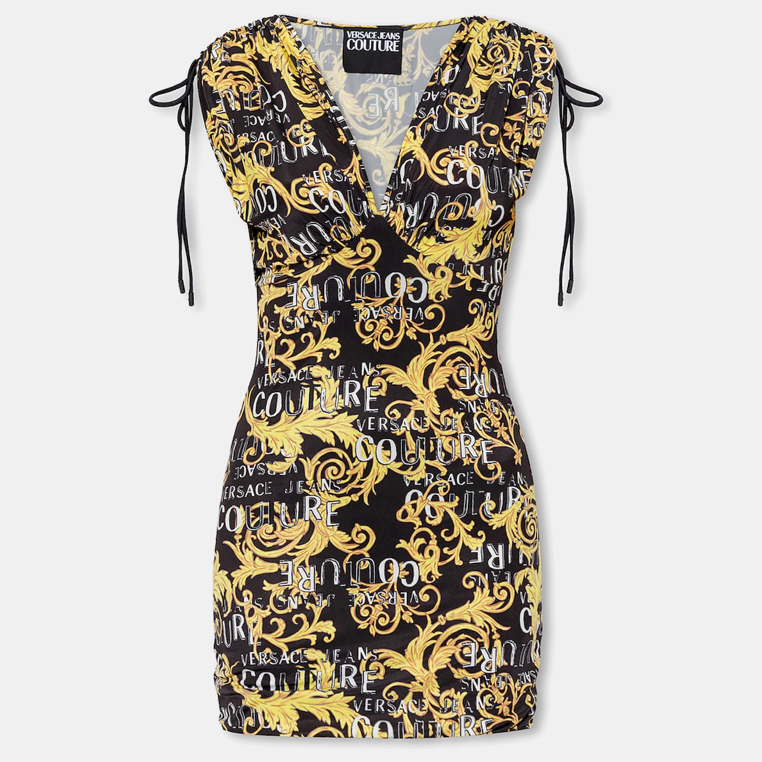 Versace Vestido Dress 74hao921 Blk Gold Preto Ouro_shot1