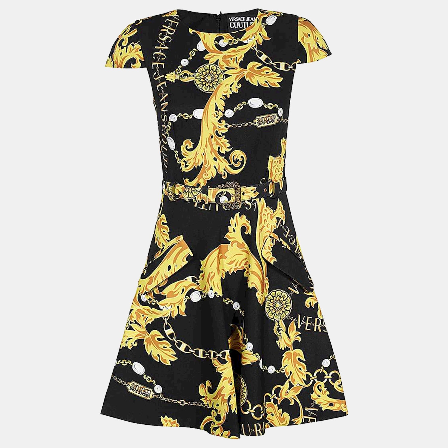 Versace Vestido Dress 75hao905 Blk Gold Preto Ouro_shot1