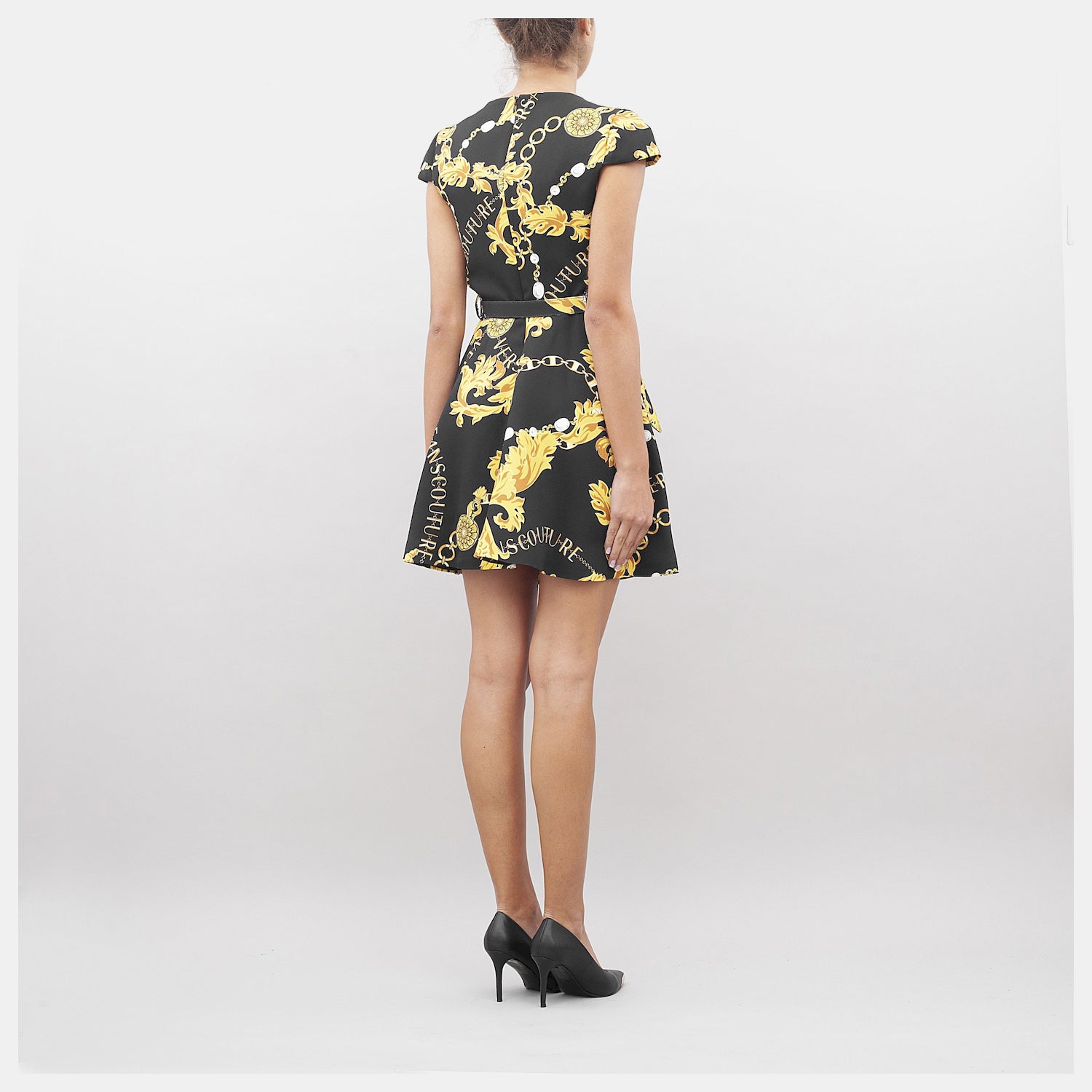 Versace Vestido Dress 75hao905 Blk Gold Preto Ouro_shot3
