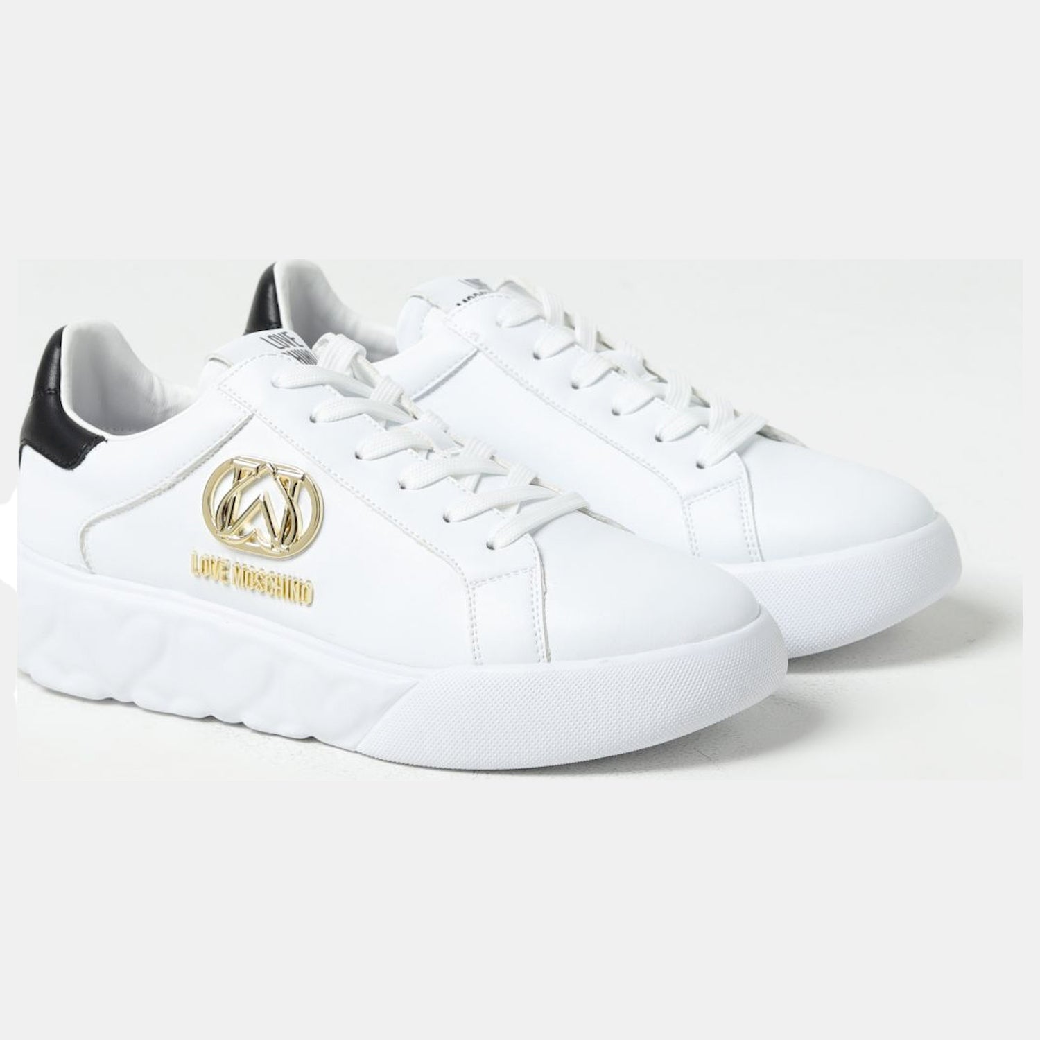 Moschino Sapatilhas Sneakers Shoes Ja15914 white gold branco ouro2