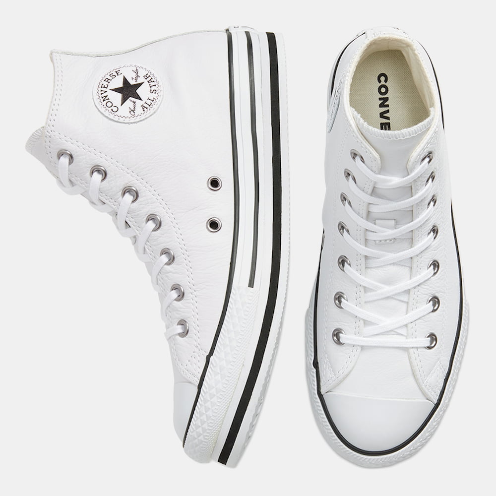 Botas All Star-Converse Plataforma em Pele Branco