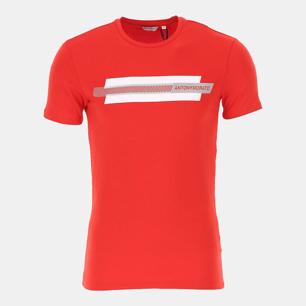 Antony Morato T Shirt Mmks01717 Red Vermelho Shot2