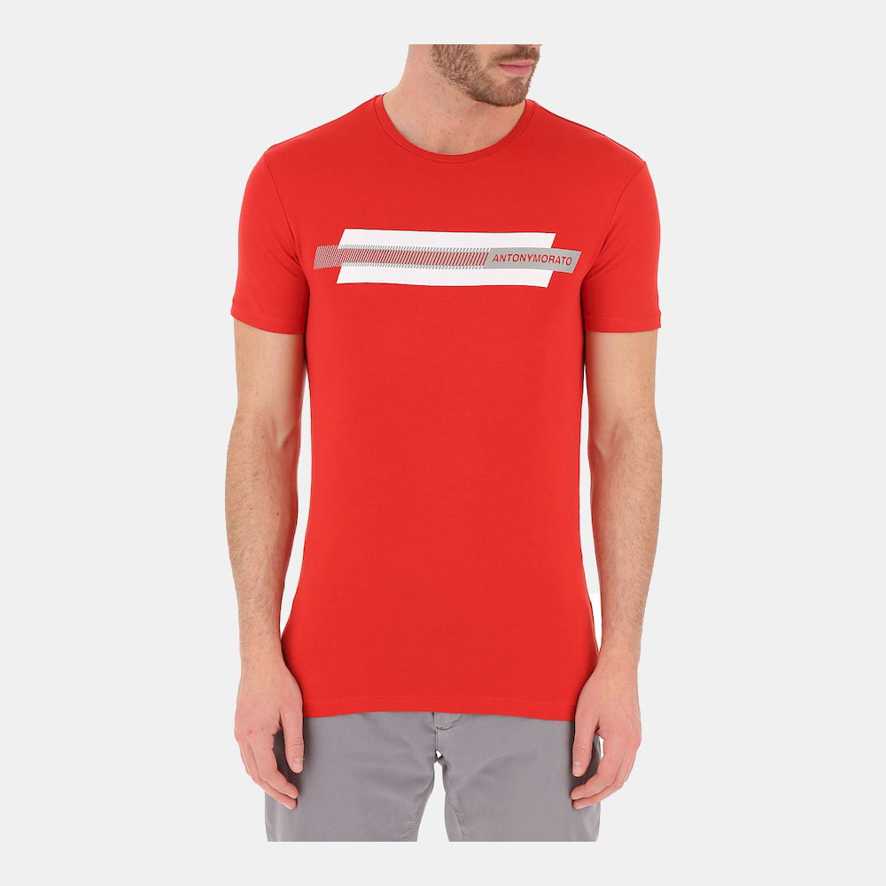 Antony Morato T Shirt Mmks01717 Red Vermelho Shot4