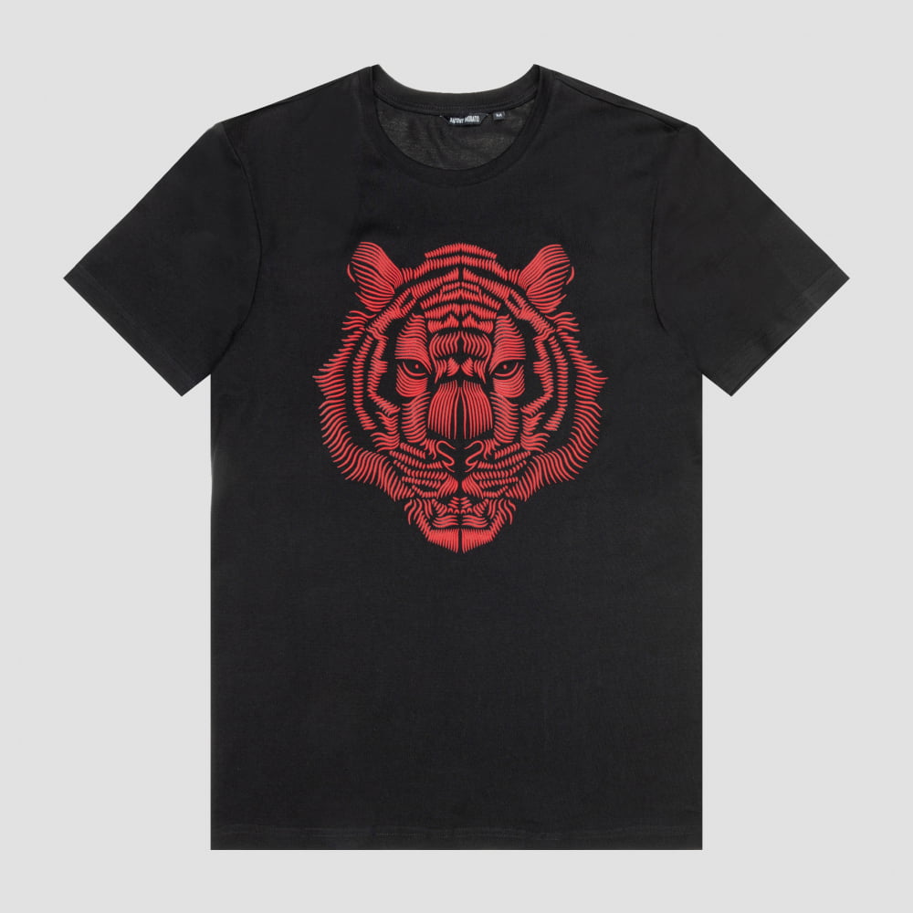 Antony Morato T Shirt Mmks02116 Black Red Preto Vermelho Shot8