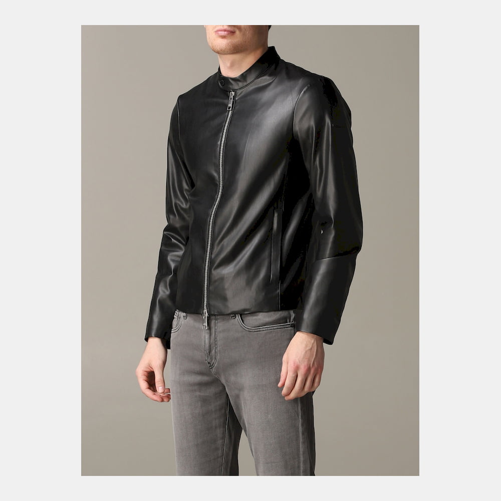 Armani exchange leather top jackets