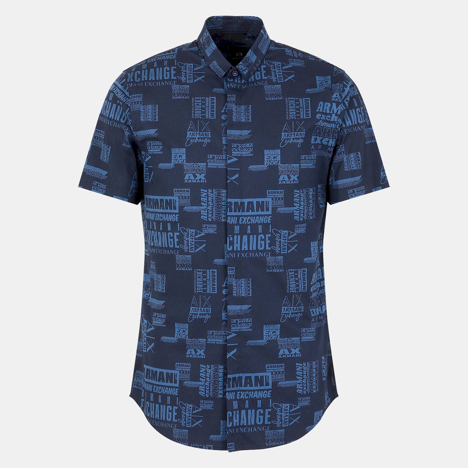 Armani Camisa  Shirt 3dzc04 Zneaz Navy Blue Navy Blue_shot4