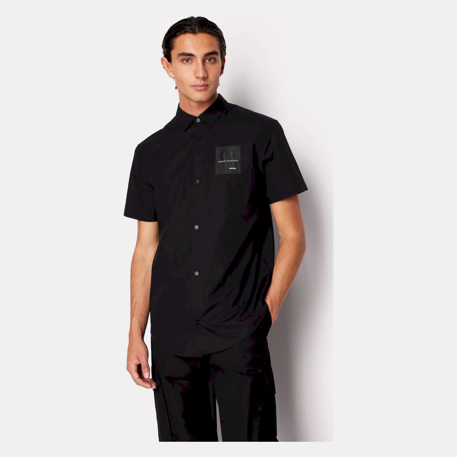 Armani Camisa  Shirt 3dzc27 Znxlz Black Preto_shot5