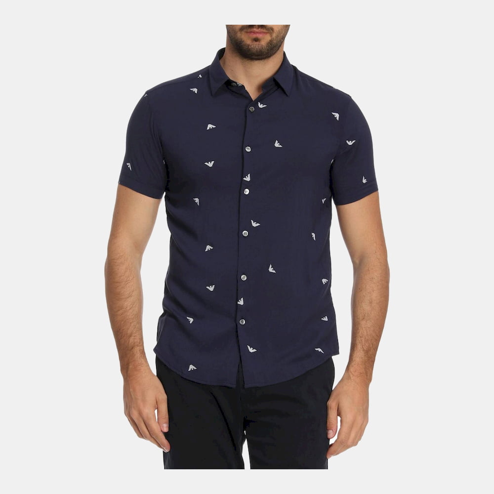 Armani Camisa Emporio Shirt 1c10 1nrez Blue Azul Shot2