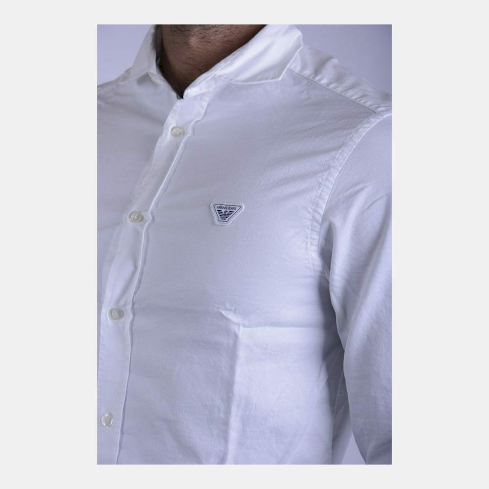 Armani Camisa Shirt 6c74 6n07z White Branco Shot6