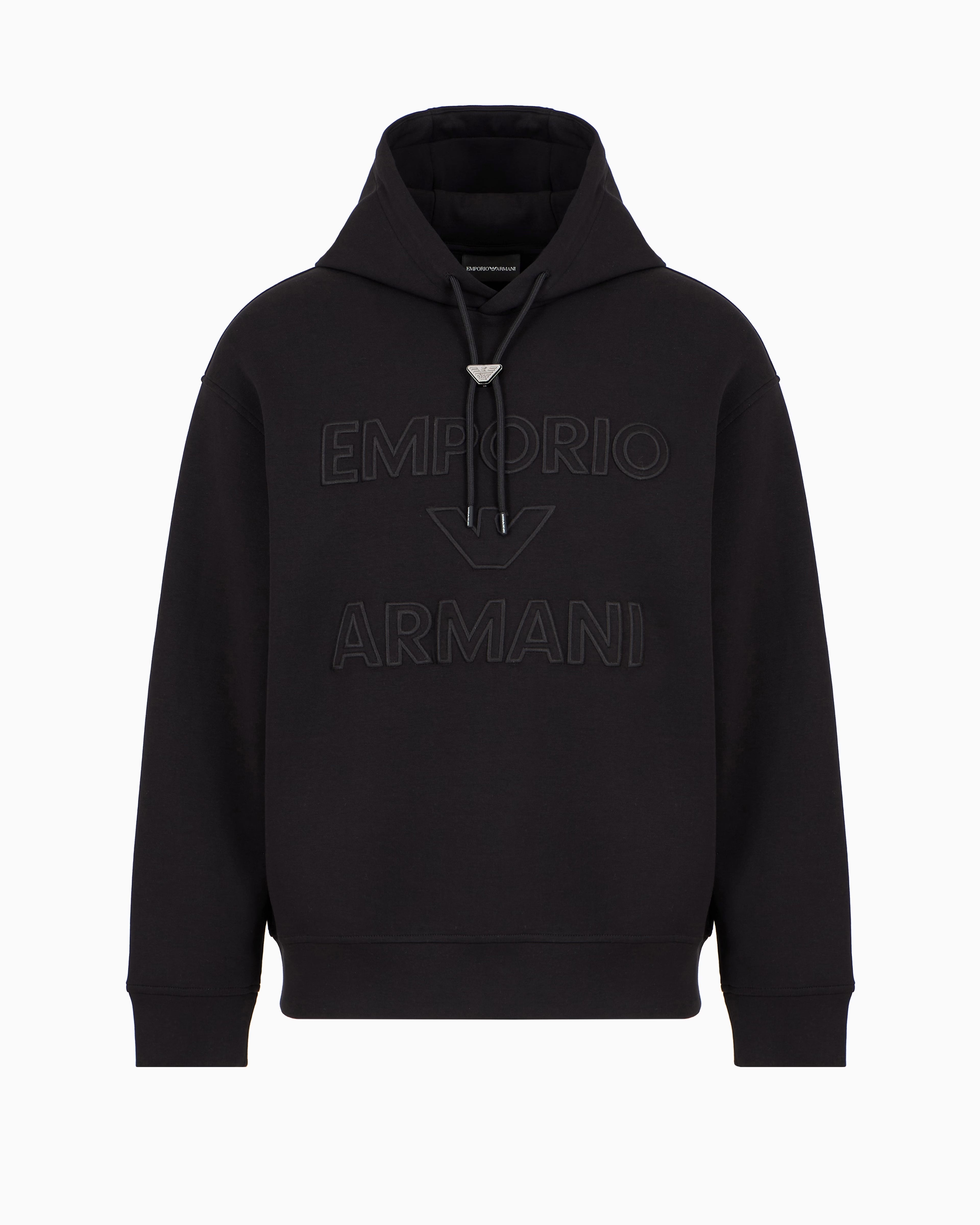 Armani Camisola Hoodie Em001121 Af10013 Black Preto_shot3