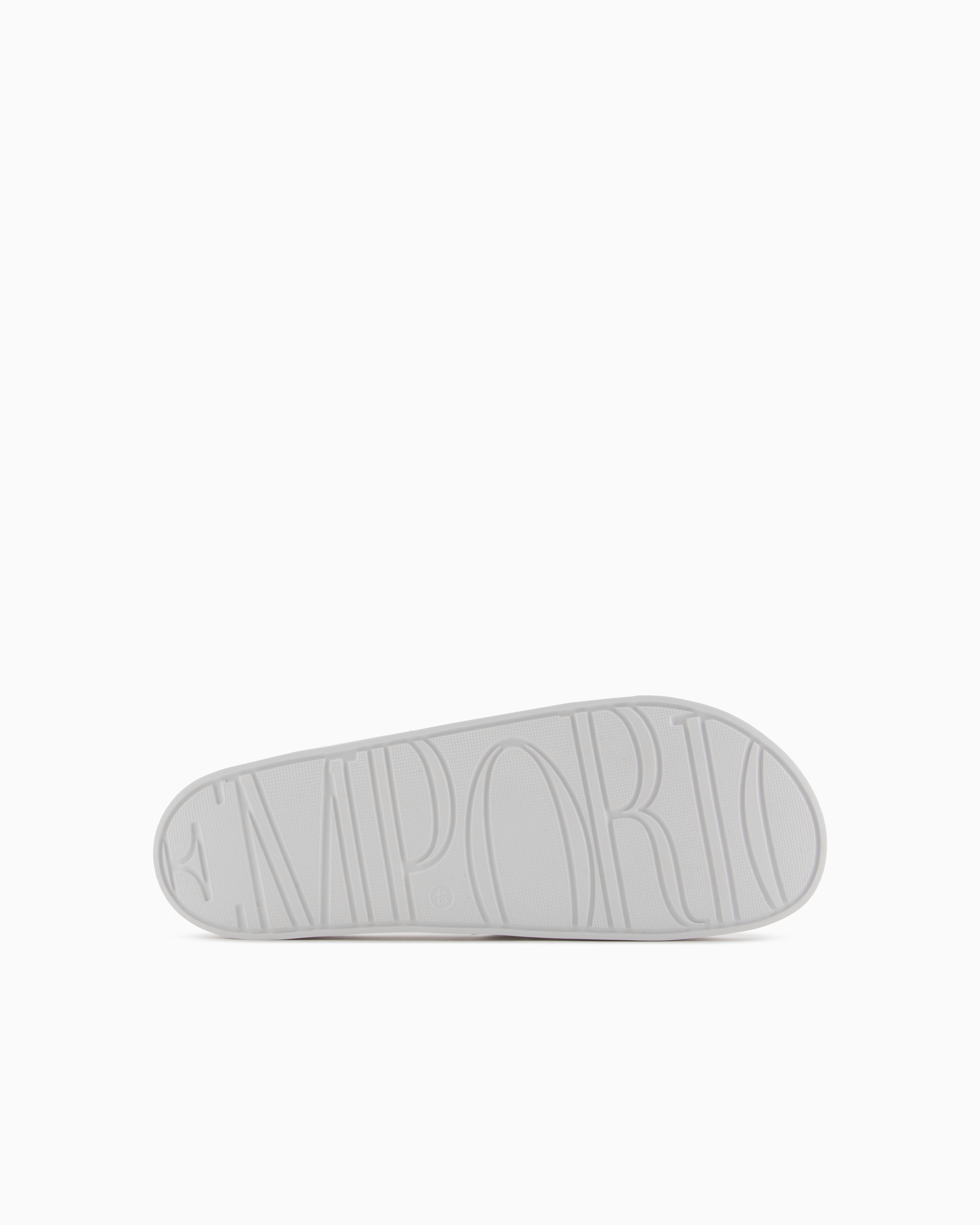 Armani Chinelos Slippers Xvps11 Xr273 Whi Black Branco Preto_shot2