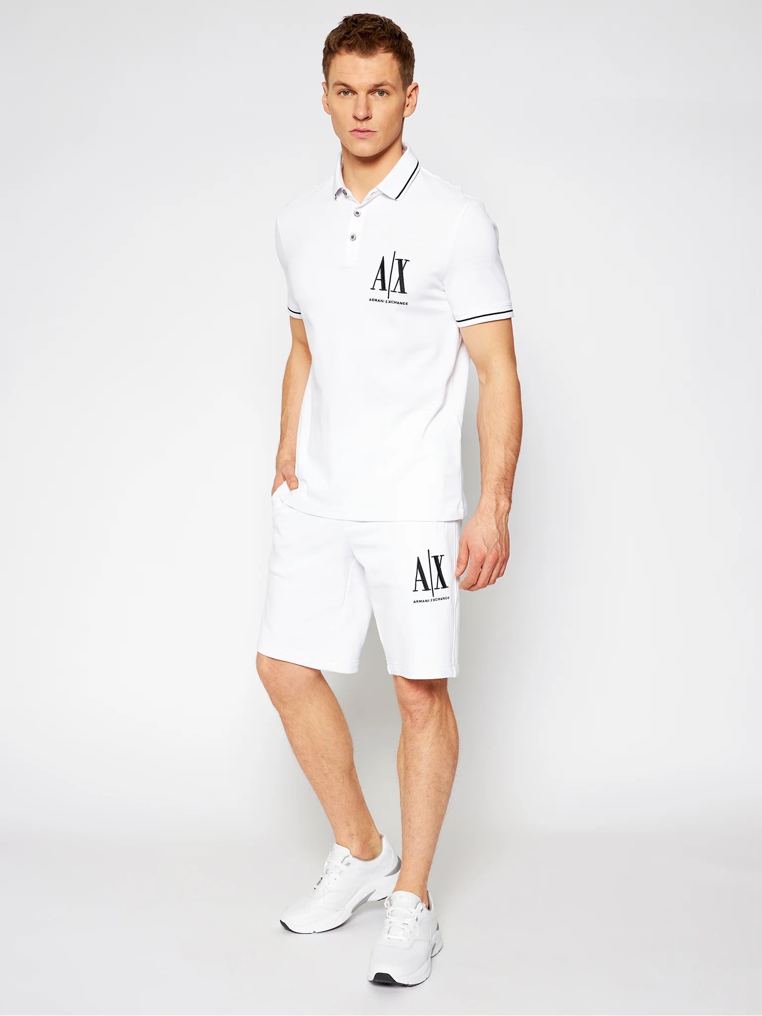 Armani Exchange Calcao Shorts 8nzspa Zj1zz White Branco_shot2