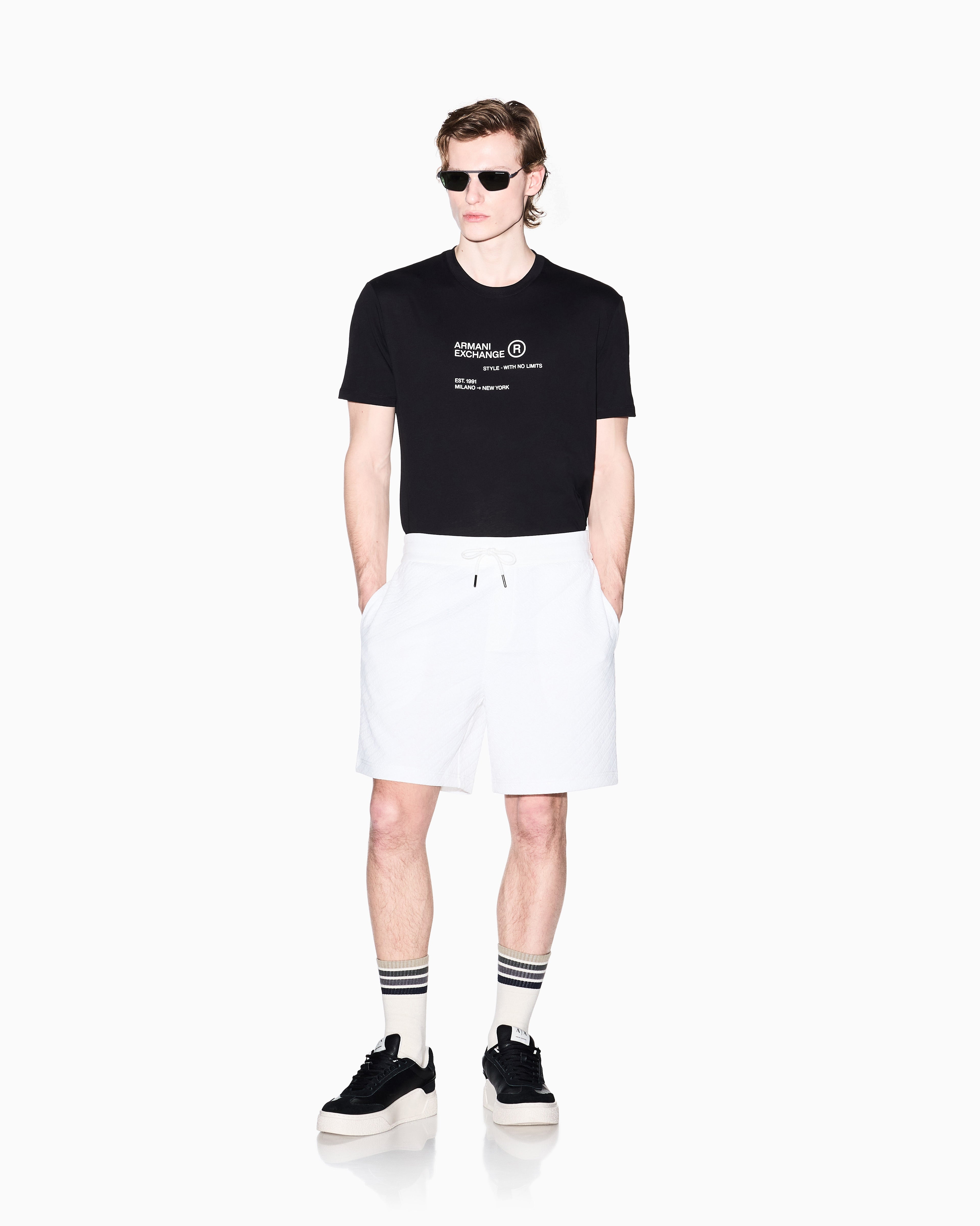 Armani Exchange Calcao Shorts Xm002345 Af21862 Offwhite Branco_shot3