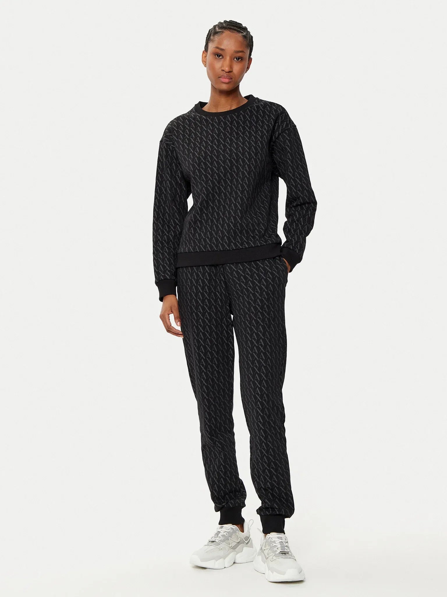 Armani Exchange Calcas Training Pants 8nyplg Yje5z Black Preto_shot2