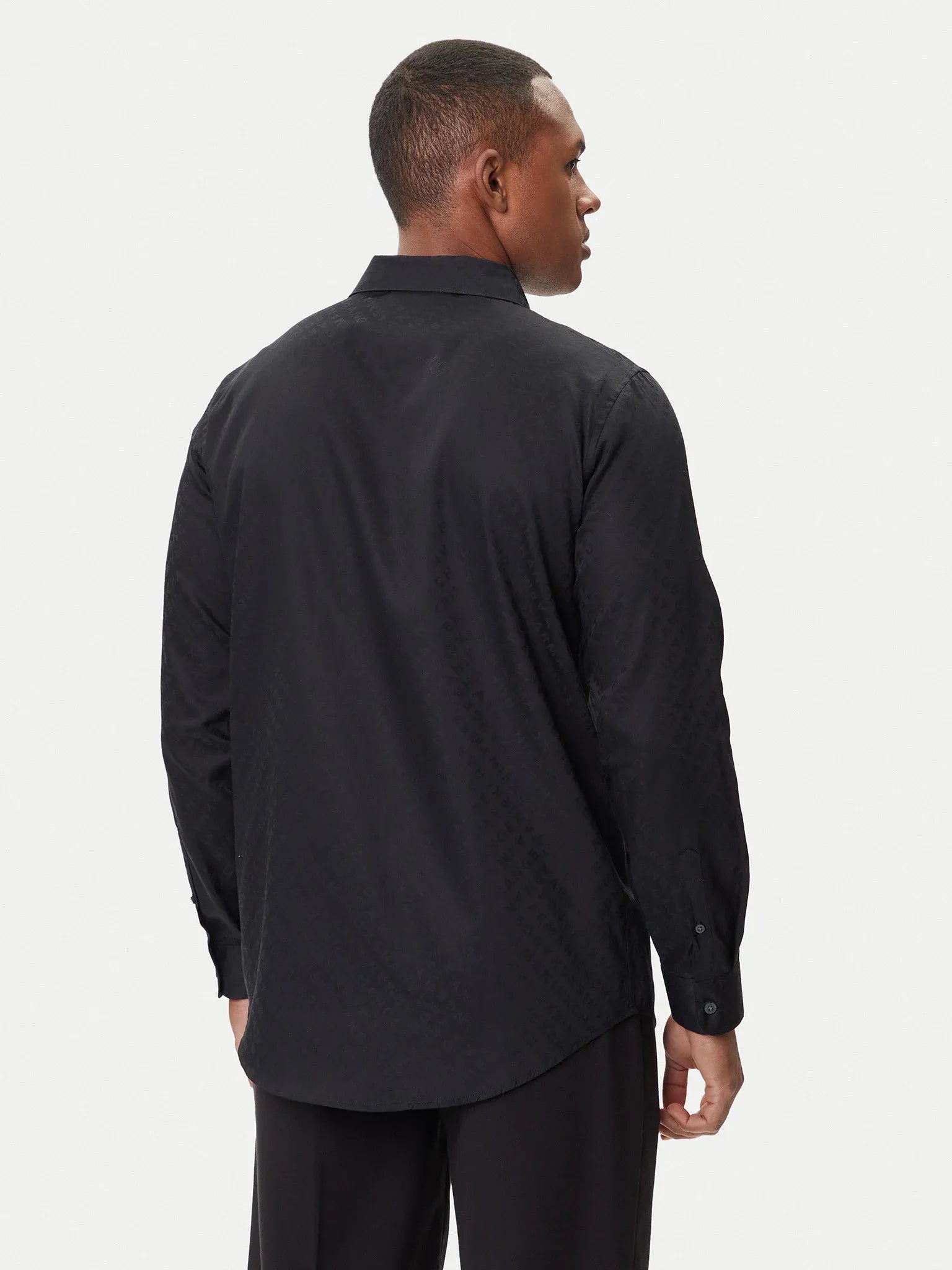 Armani Exchange Camisa Shirt Xm001142 Af13131 Black Preto_shot3