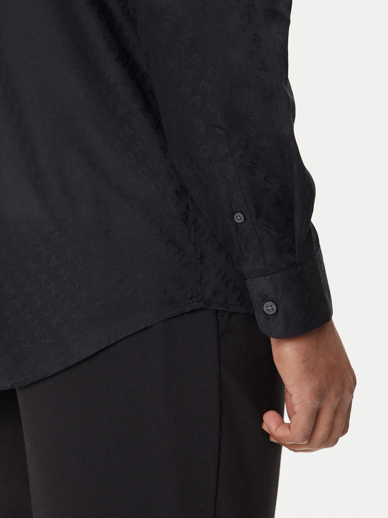 Armani Exchange Camisa Shirt Xm001142 Af13131 Black Preto_shot5