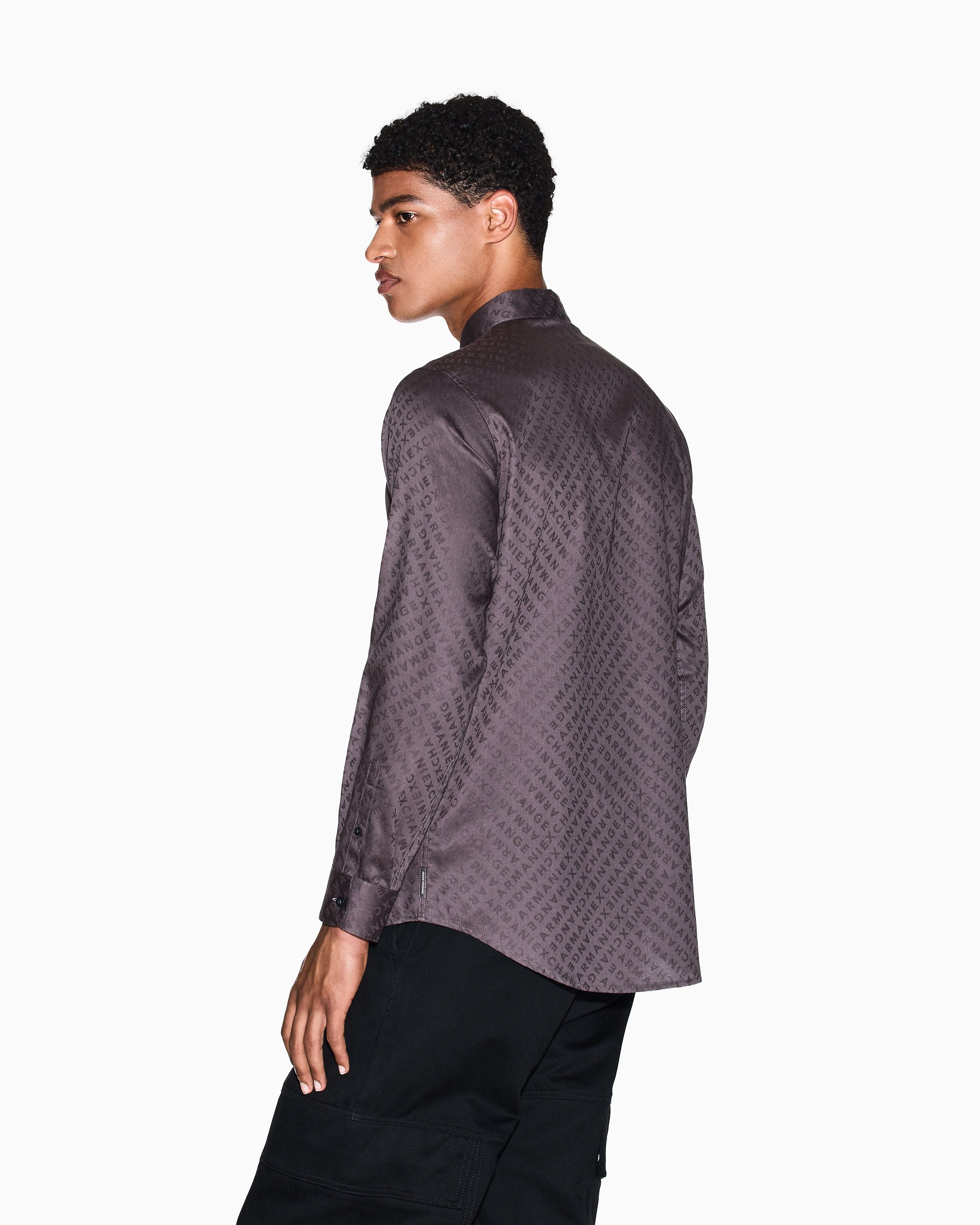 Armani Exchange Camisa Shirt Xm001142 Af13131 Brown Castanho_shot5