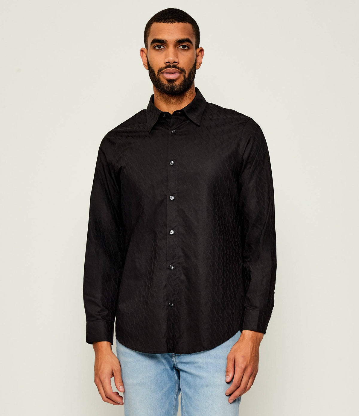 Armani Exchange Camisa Shirt Xm001587 Af16631 Black Preto_shot3