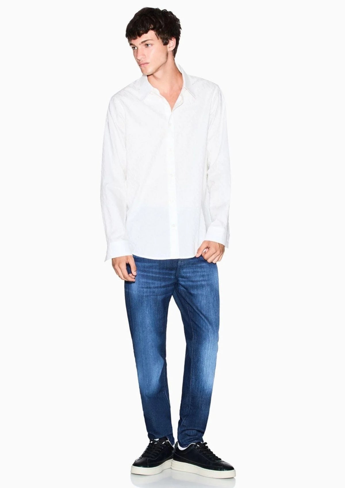 Armani Exchange Camisa Shirt Xm001587 Af16631 Offwhite Branco_shot4