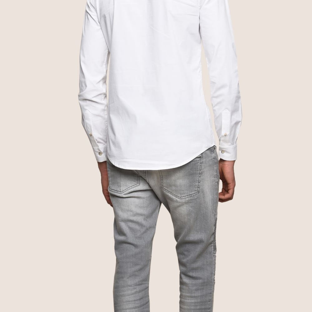 Armani Exchange Camisa Shirt Zc28 Znalz White Branco Shot7