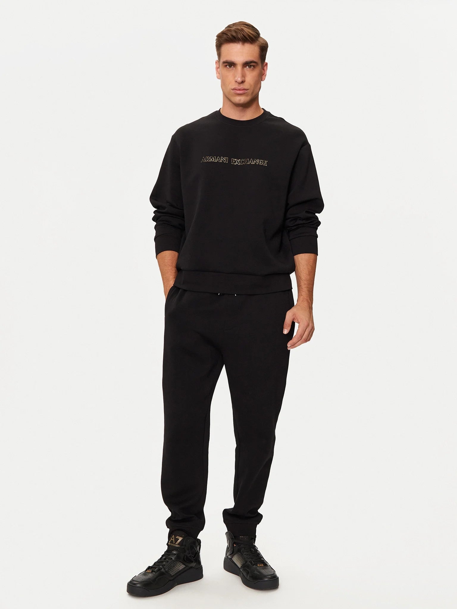 Armani Exchange Camisola Sweat Xm000082 Af10818 Black Preto_shot2