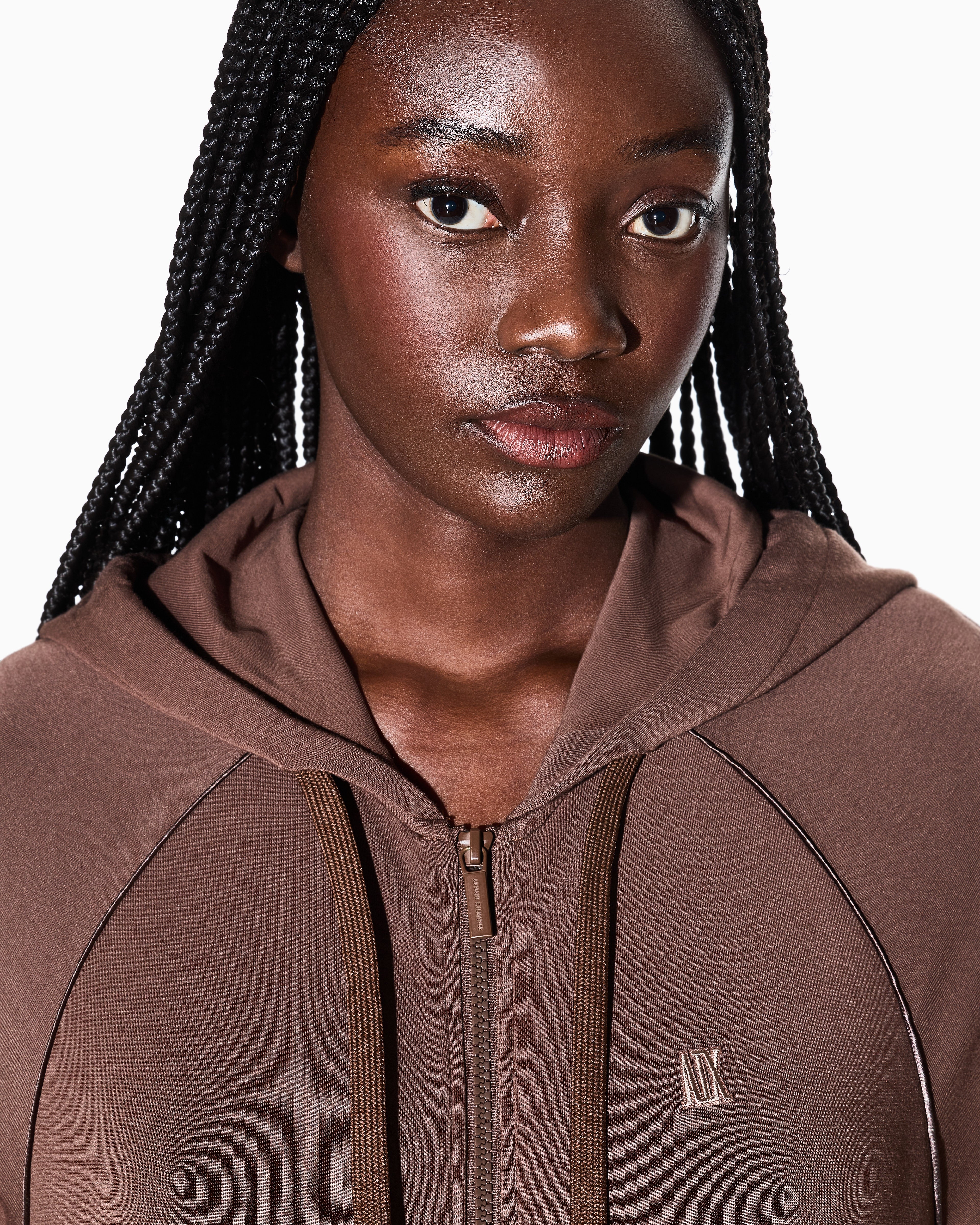 Armani Exchange Casaco Training Sweat Training Xw002839 Af10804 Brown Castanho_shot1
