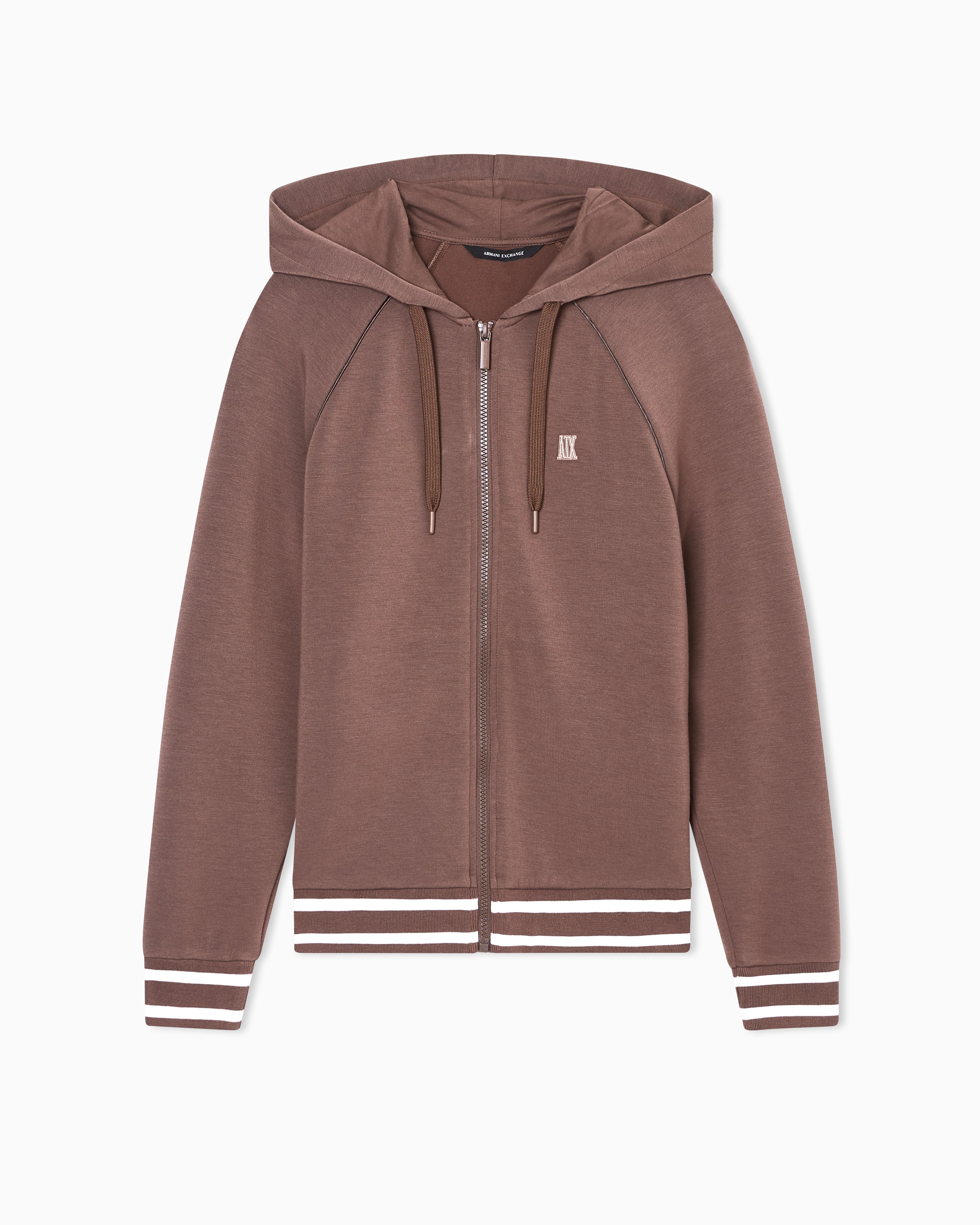 Armani Exchange Casaco Training Sweat Training Xw002839 Af10804 Brown Castanho_shot3