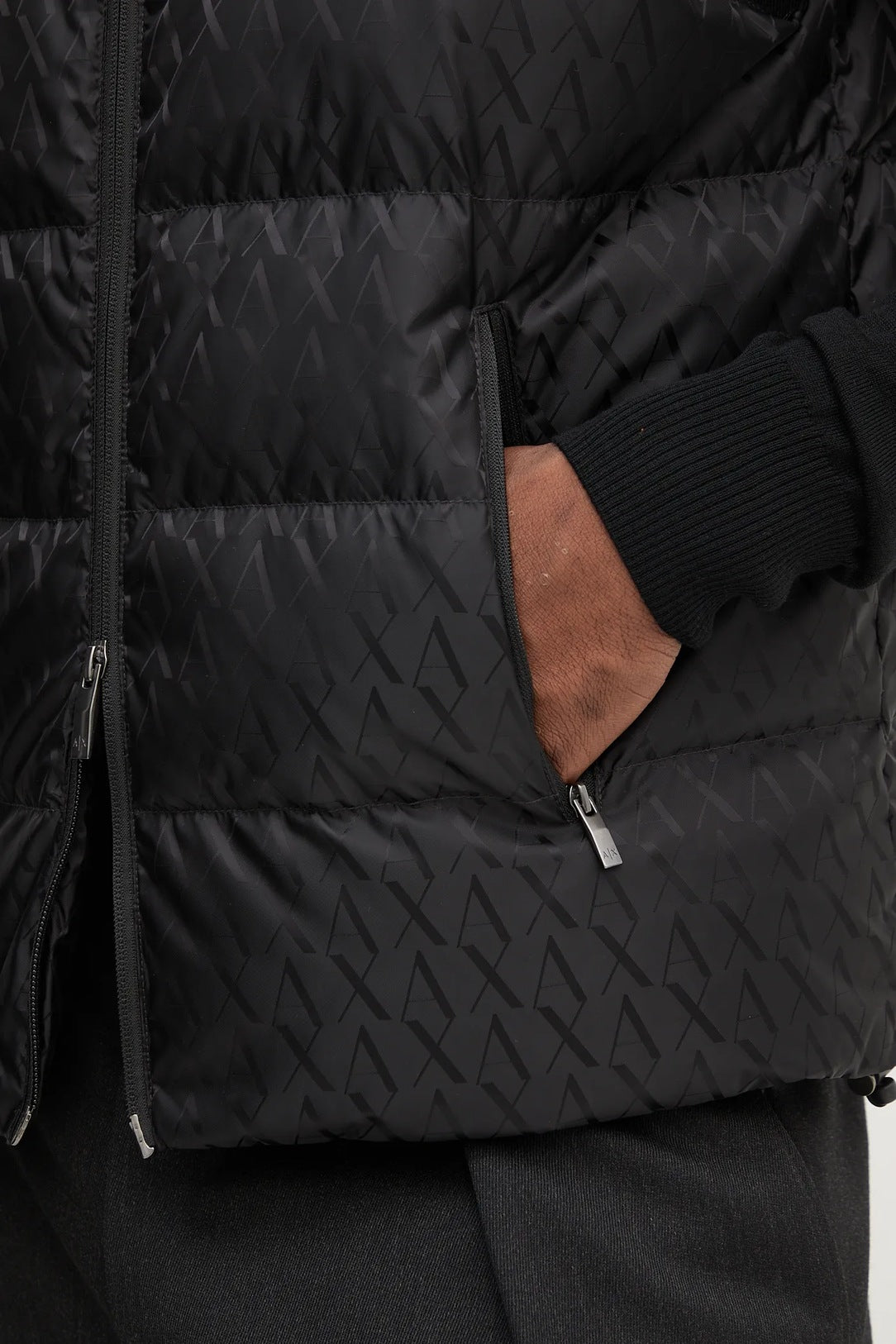 Armani Exchange Colete Gilet Xm001581 Af16628 Black.logo Preto_shot5