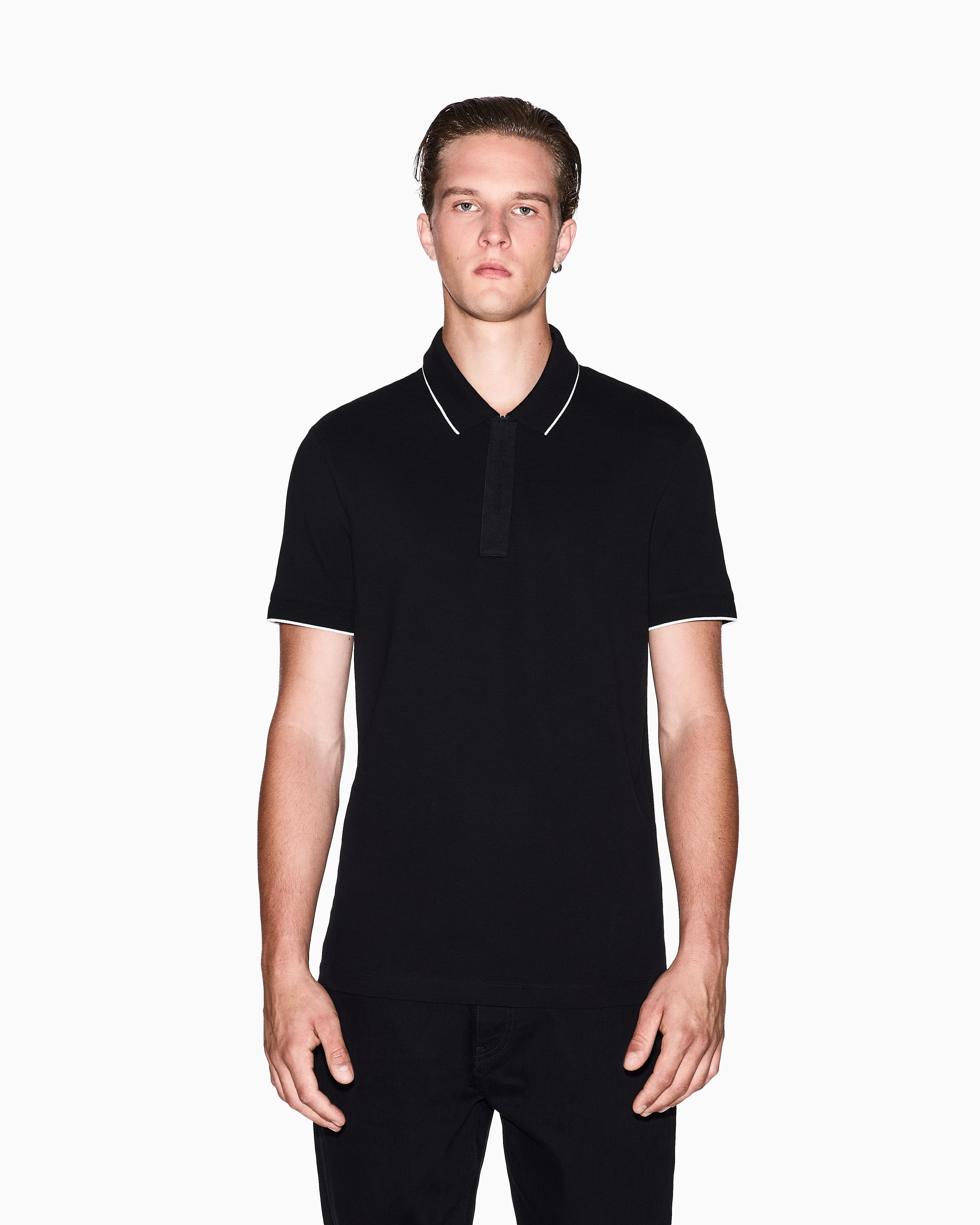 Armani Exchange Polo Xm001285 Af10366 Black Preto_shot3