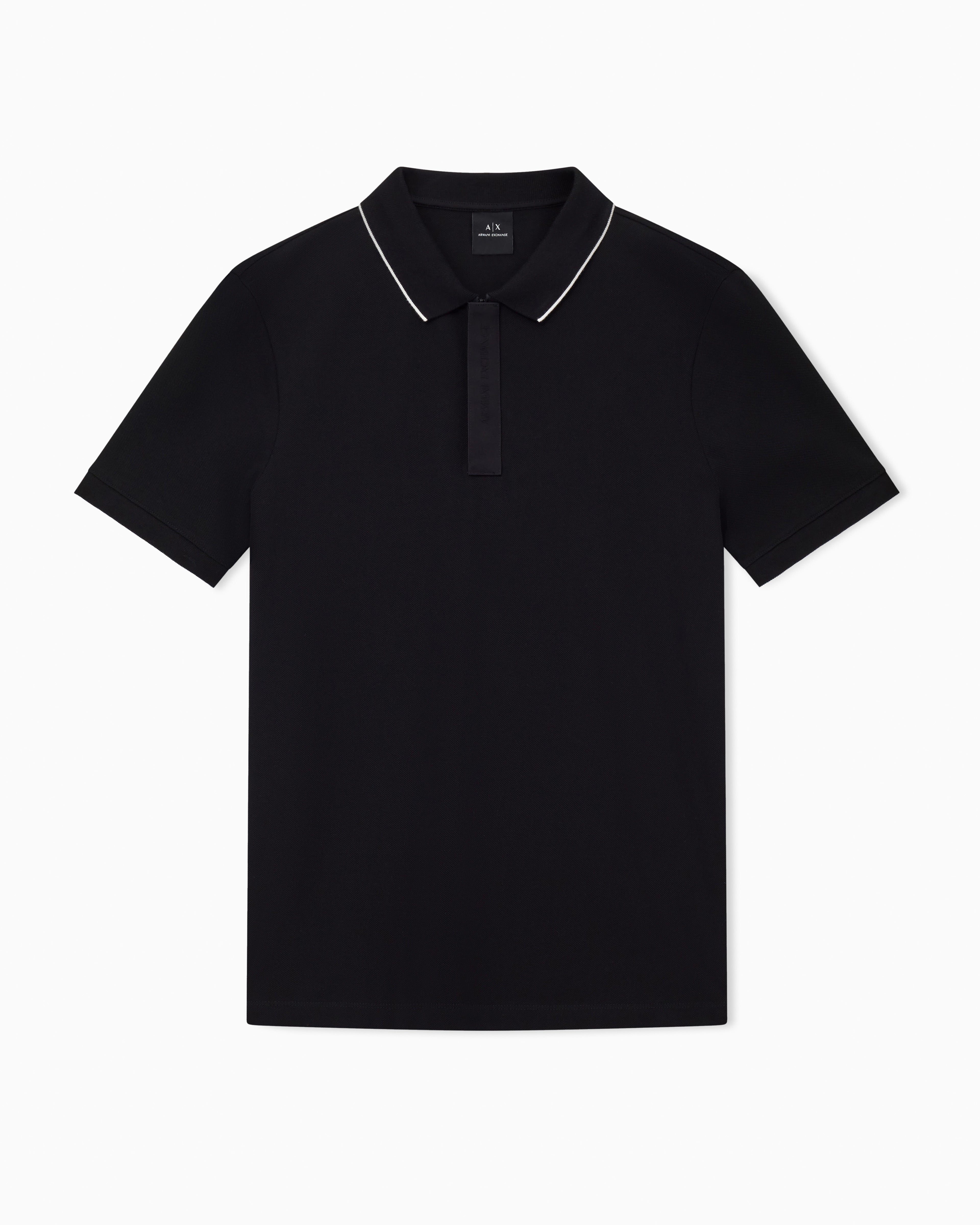Armani Exchange Polo Xm001285 Af10366 Black Preto_shot4