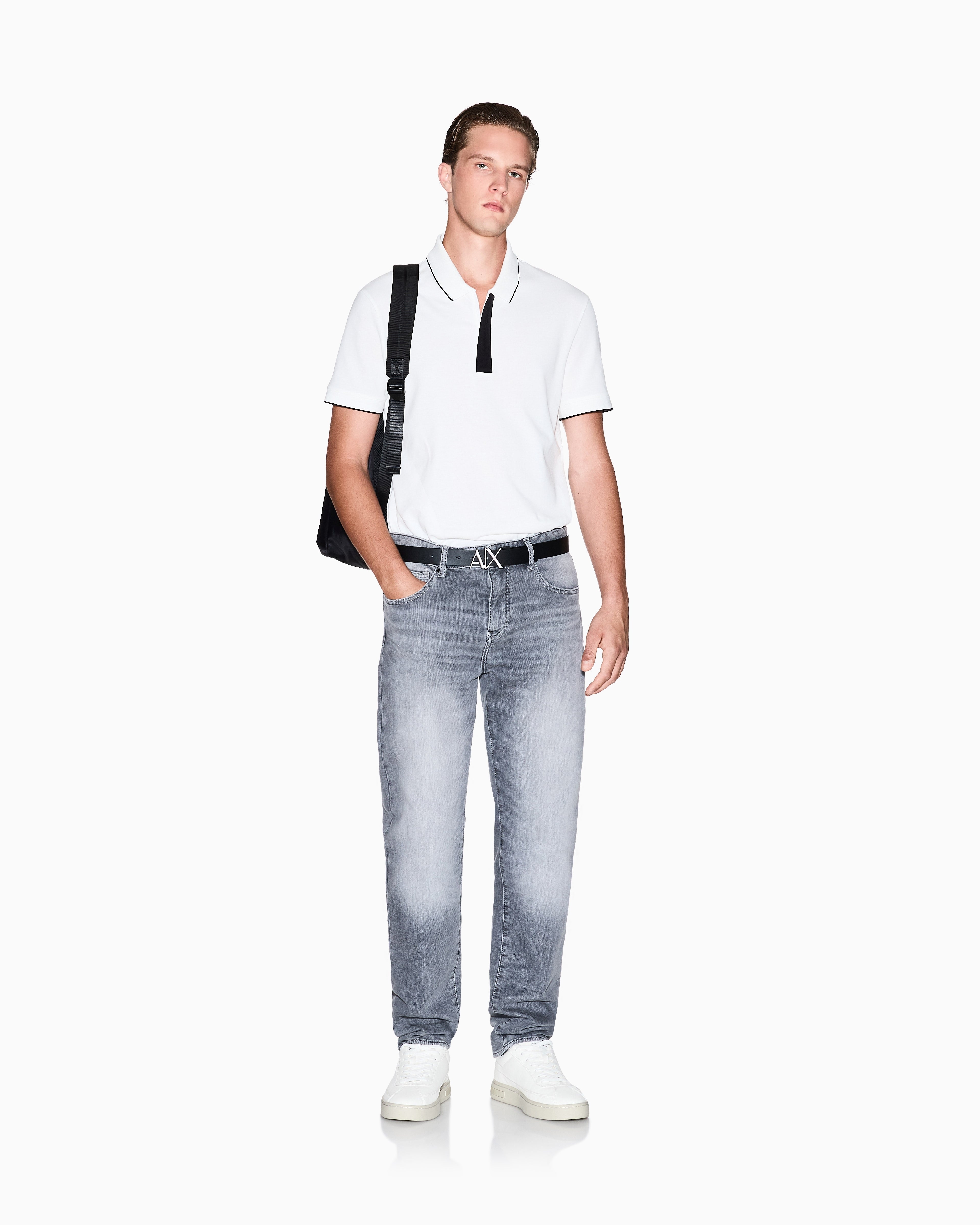 Armani Exchange Polo Xm001285 Af10366 White Branco_shot2